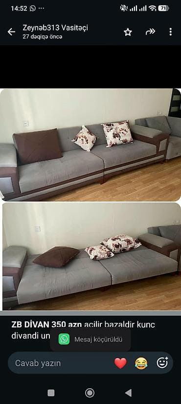 *ZB* *DİVAN 350 azn* acilir bazaldir kunc divandi unvan Mehdiabad — 1