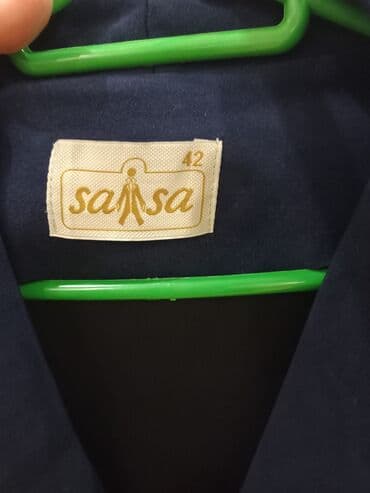 plas: Salsa qadın plaşı – tünd göy rəng - Model: Açıq yaxalı, kəmərli — 3