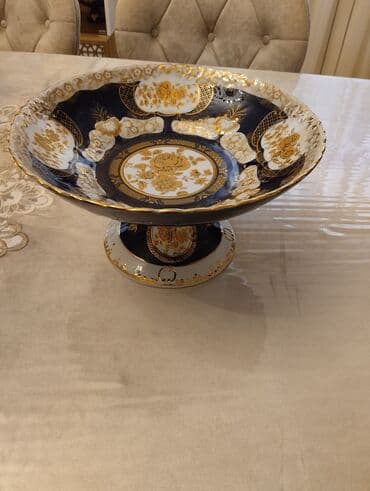 Mətbəx aksesuarları: Tort və şiriniyyat qabı, Farfor — 3