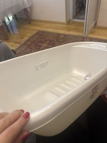 детская пена для ванны: Uşaq vannanı - Material: möhkəm, yüngül plastik - Rəng: krem/ağ - — 2