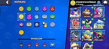 Ovçuluq və balıqçılıq: Brawl Stars hesabı – yüksək səviyyəli, zəngin kolleksiya Ümumi — 9