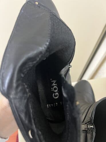 ботильоны без каблука: Размер: 36, цвет - Черный, Б/у — 3