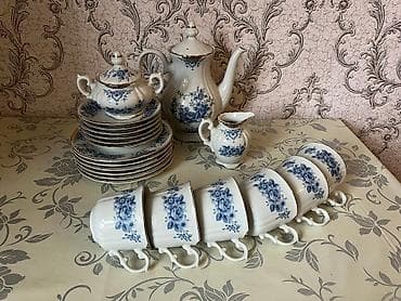 lala.fo posuda: Çay dəsti, rəng - Ağ, Farfor, 6 nəfərlik, SSRİ — 2