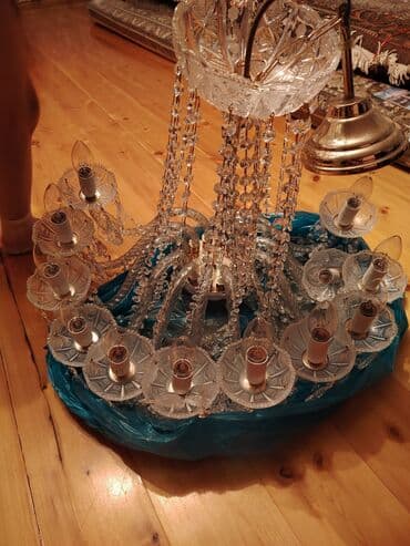 yolka isiqlari ve qiymeti: Çılçıraq, 10 və daha çox lampa, Xrustal — 2
