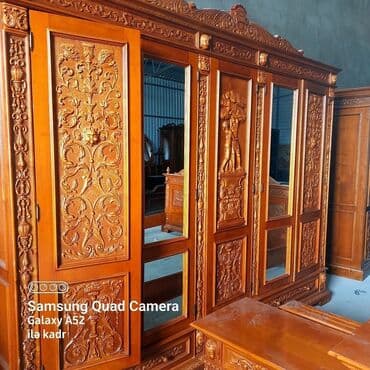 çinar ağacı: Açılan, 3 qapılı Düz dolab, Qarderob, paltar dolabı — 4