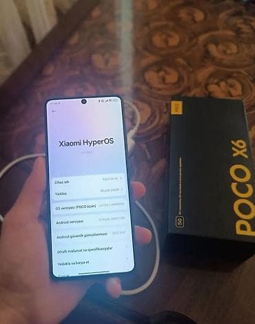 iphone 8 32gb: Poco X6, 256 GB, rəng - Qara, Barmaq izi, Face ID — 4