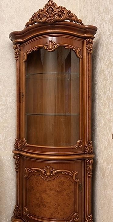 qapi taxta: Klassik üslubda vitrin-buffet dəsti ( 3) - Material: təbii ağac və — 3