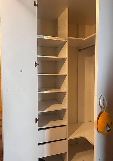 2 qapılı, Siyirməli, Ağ, Digər material, Açılan, Künc dolab — 3
