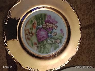 dekor divar: Məhsul: Dekorativ boşqablar və külqabı dəsti Təsvir: - Porcelan — 4