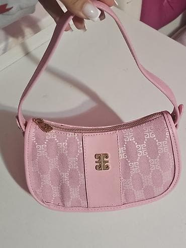 fendi cantalar: Original pierre cardin – açıq çəhrayı rəng - Model: baguette tipli — 3