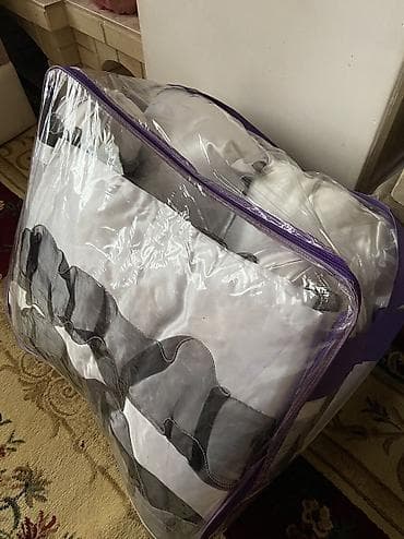 məxmər yataq dəstləri: Покрывало yataq örtüyü – ağ atlas parça üzərində qara orqanza büzmələr — 4