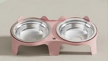 İkili heyvan yem və su qabı - İki ədəd paslanmayan poladdan çıxarıla