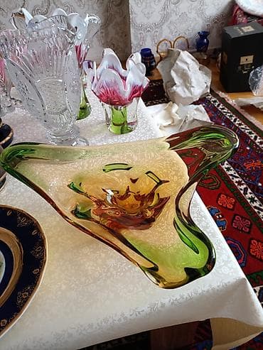 hamam krantı: Rəng keçişli dekorativ şüşə qab - Material: qalın, ağırlıqlı — 1