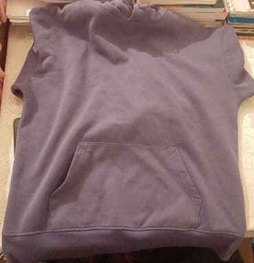 kapsonlu koynekler: Bənövşəyi/boz tonlarında kapşonlu svitşot. - Klassik düz kəsim - — 1