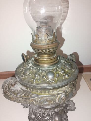 disko isiqlar: Qədimi üslubda dekorativ kerosin lampası - Material: metal korpus — 1