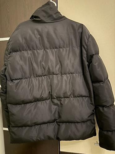 deri gödekce: Qara şişmə qış gödəkçəsi - Rəng: mat qara - Model: qısa kəsim, üfüqi — 1