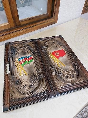 idman daşlari: Taxta Nərd-Taxta (Backgammon) dəsti - Material: keyfiyyətli ağac — 2