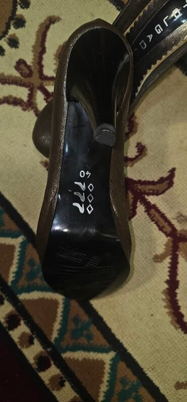 туфли мужские на кожаной подошве: Туфли, Размер: 40, цвет - Коричневый, Новый — 2