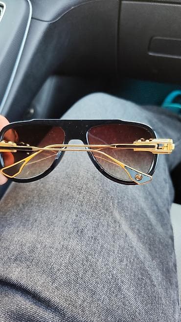 Premium gün eynəyi – retro aviator dizaynı - Çərçivə: parlaq qızılı — 3