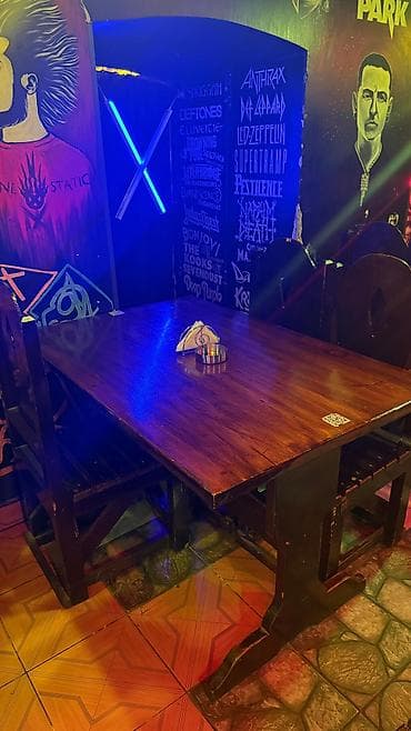 masa kafe: Satışa keyfiyyətli masiv taxtadan hazırlanmış stol və 4 ədəd stul — 3