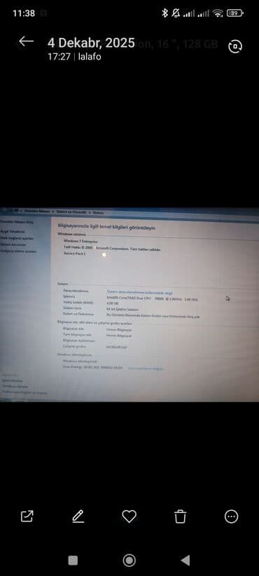 Apple MacBook: HP noutbuk - Ekran: təxminən 15.6" parlaq LCD - Klaviatura: tam — 5