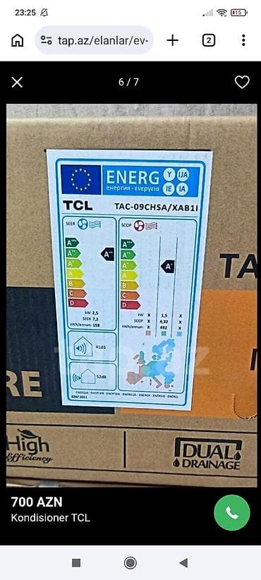 TCL kondisioner – Inverter, “Smart Air, Soft Care” seriyası Model — 1