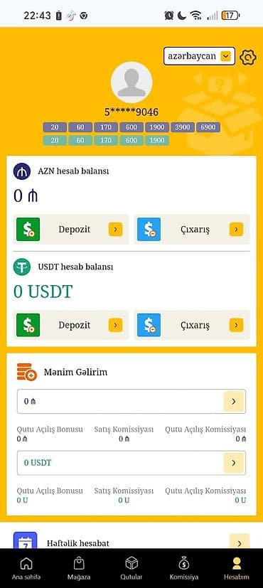 репетитор по геометрии 5 класс: Xidmət: Mobil tətbiqdə AZN və USDT hesablarının idarə edilməsi — 1