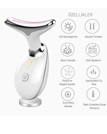 Boyun və üzün gəncləşdiməsi üçün massaj aparati 🌀 qi̇rmi̇zi̇