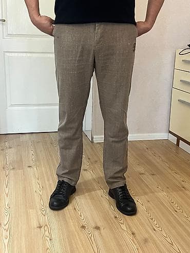 Şalvarlar: Yarım klassik Şalvar, Moncler, XL, rəng - Qəhvəyi — 2