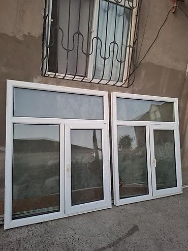 İşlənmiş İkiqat şüşə paketi Plastik pəncərə, Еni: 130 sm, Uzunluğu: 160 sm — 3