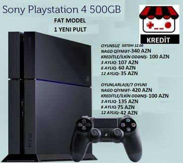 kreditle playstation 3: Playstation 4 Nagd ve kredit Cemi 10 deq erzinde onlayn senedlesme — 1