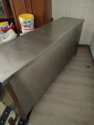 Paslanmayan poladdan iş masası (sənaye tipli) - Material: AISI tipli