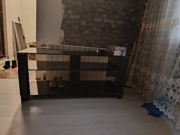 Mətbəx mebeli: Düz TV altlığı, Polkalı, Şüşəli — 3