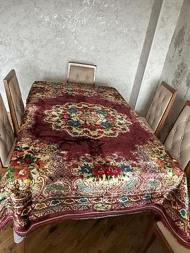 masa ortusu: Masa örtüyü – klassik naxışlı, məxməri fakturalı - Forma və ölçü — 3