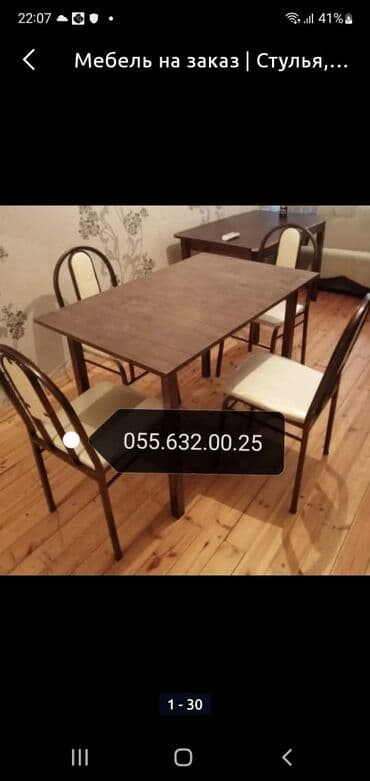 стул обеденный: Stullar ilə, Künc masa, 4 nəfər, Azərbaycan, Zəmanətli, Kredit yoxdur, Pulsuz quraşdırılma — 27