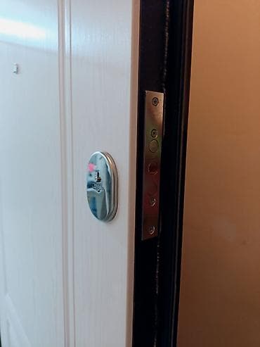 Divar kağızları, oboy: Dəmir giriş qapısı – klassik dizayn, tünd ağac teksturalı örtük — 4