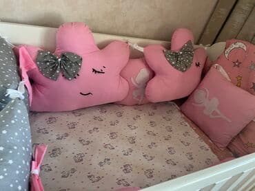 ikinci əl uşaq carpayısı: Oğlan və qız üçün, İşlənmiş, Beşik, Matras ilə, Yellənmə mexanizm ilə — 5