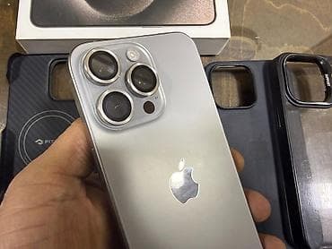 iphon 11 pro: IPhone 15 Pro, Gümüşü, Face ID — 4