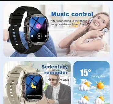 addım olcən saat: Smart saat, Smart, Sensor ekran, rəng - Qara — 7