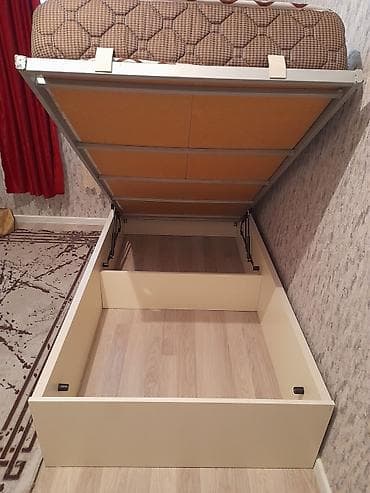 2ci el mebeller: Təknəfərlik çarpayı, Bazalı, Matras ilə, Siyirməsiz — 4