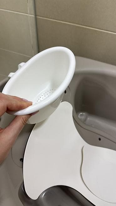 сиденье в ванну: Cam markalı uşaq vanna seti – stendli - Ergonomik plastik vanna — 3