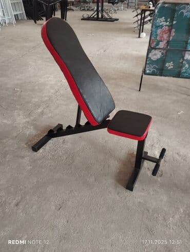 Спортивные сумки: Çoxfunksiyalı fitnes skamyası - Üst və oturacaq hissəsi qara rəngdə — 4