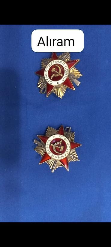 SSR dövrünə aid orijinal döş nişanları və medallar dəsti - Orden