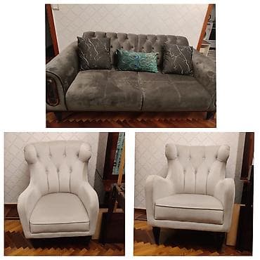 Ev üçün mebel: Divan 2kreslo. 1200 AZN. ideal vəziyyətdədi açılmır bazasızdı türk — 1