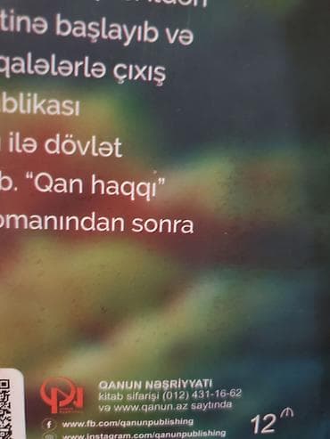 real gitara: Məhsul: Kitab – “Qan Haqqı” Janr: Detektiv roman Müəllif: Müşfiq — 3