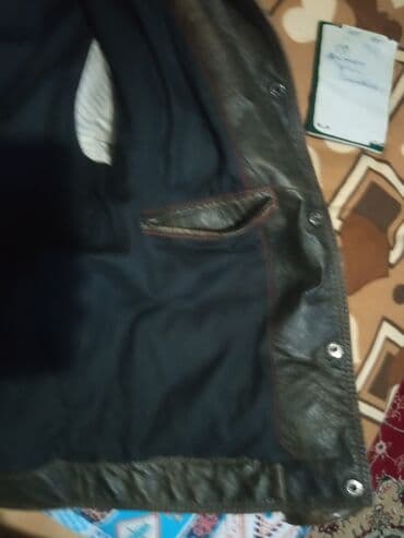 Plaşlar: HUGO BOSS kişi dəri gödəkcə - Material: qalın, təbii dəri — 25