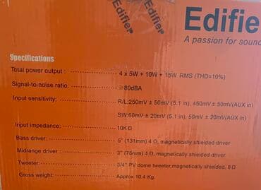 edifier dinamik: Yeni Edifier Kolonka, Növ - Kompüter üçün, rəng - Qara — 3