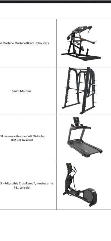 İdman çantaları: Peşəkar idman zalı üçün tam avadanlıq paketi Kardio: - Adaptive — 10