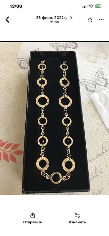 tek das uzukler: Набор из 3- х предметов— ожерелье, серьги, браслет Позолоченный с — 6