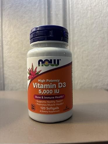 Məhsul: NOW Vitamin D3 – Yüksək Dozalılıq, 5,000 IU Form: Softgel — 1